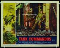 r178 TANK COMMANDOS movie lobby card #3 '59 AIP, soldiers on patrol!