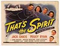r617 THAT'S THE SPIRIT movie title lobby card '45 Peggy Ryan, Jack Oakie