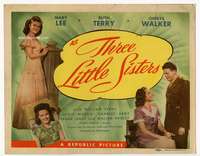 r624 THREE LITTLE SISTERS movie title lobby card '44 Mary Lee, Ruth Terry