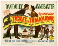 r628 TICKET TO TOMAHAWK movie title lobby card '50 Dan Dailey, Ann Baxter