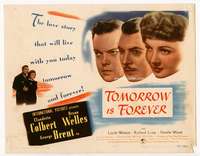 r636 TOMORROW IS FOREVER movie title lobby card '45 Orson Welles, Colbert