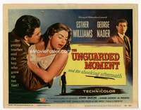 r656 UNGUARDED MOMENT movie title lobby card '56 Esther Williams, Nader