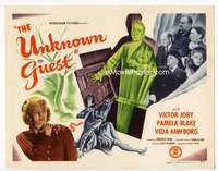 r658 UNKNOWN GUEST movie title lobby card '43 Veda Ann Borg, Victor Jory