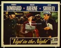 r188 VIGIL IN THE NIGHT movie lobby card '40 pretty Carole Lombard!