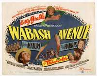 r665 WABASH AVENUE movie title lobby card '50 Betty Grable, Victor Mature