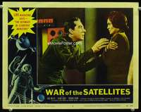 r189 WAR OF THE SATELLITES movie lobby card #2 '58 Roger Corman sci-fi