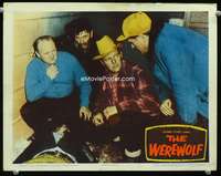r190 WEREWOLF movie lobby card '56 on the trail of the monster!