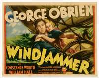 r681 WINDJAMMER movie title lobby card '37 George O'Brien at sea!