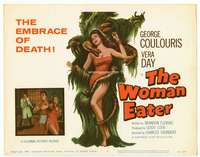r685 WOMAN EATER movie title lobby card '59 tree monster eats women!