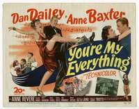 r697 YOU'RE MY EVERYTHING movie title lobby card '49 Dan Dailey, Anne Baxter