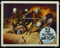 t319 12 TO THE MOON movie lobby card #4 '60 sinking in moon quicksand!
