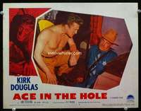 t314 ACE IN THE HOLE movie lobby card #7 '51 Billy Wilder, Kirk Douglas