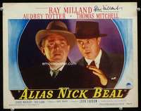 t312 ALIAS NICK BEAL signed movie lobby card #3 '49 Ray Milland