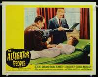 t311 ALLIGATOR PEOPLE movie lobby card #3 '59 Beverly Garland shot!