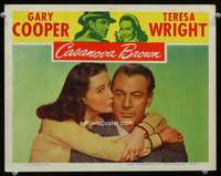 t293 CASANOVA BROWN movie lobby card '44 Gary Cooper, Teresa Wright