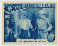 t278 DARKEST AFRICA Chap 6 movie lobby card '36 Clyde Beatty serial!