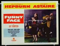 t256 FUNNY FACE movie lobby card #5 '57 Fred Astaire w/beard & guitar!