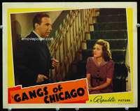 t253 GANGS OF CHICAGO movie lobby card '40 Lloyd Nolan, Lola Lane