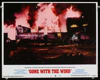 t249 GONE WITH THE WIND movie lobby card #2 R68 burning of Atlanta!
