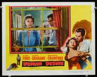 t231 HUMAN DESIRE movie lobby card '54 Glenn Ford & bad Gloria Grahame