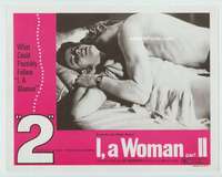 t229 I A WOMAN PART 2 movie lobby card '68 more sensual & shocking!