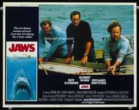 t219 JAWS movie lobby card #6 '75 three stars who need a bigger boat!