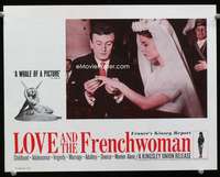 t201 LOVE & THE FRENCHWOMAN movie lobby card '60 French Kinsey Report!