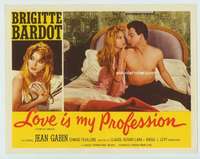 t200 LOVE IS MY PROFESSION movie lobby card '59 sexy Brigitte Bardot!