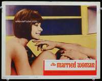 t192 MARRIED WOMAN movie lobby card '65 Jean-Luc Godard, sex triangle!