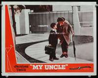 t183 MON ONCLE movie lobby card '58 Jacques Tati is Mr. Hulot!