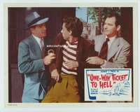 t162 ONE WAY TICKET TO HELL movie lobby card '52 teen madness!
