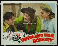 t160 OVERLAND MAIL ROBBERY movie lobby card '43 Gabby Hayes, Elliot
