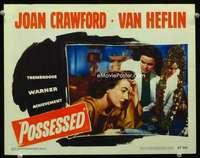 t150 POSSESSED movie lobby card #5 '47 Joan Crawford, Brooks