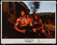 t143 RAMBO FIRST BLOOD II movie lobby card #7 '85 Sylvester Stallone