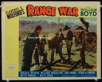 t142 RANGE WAR movie lobby card '39 William Boyd as Hopalong Cassidy