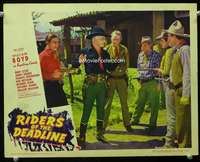 t139 RIDERS OF THE DEADLINE movie lobby card #7 '43 Hopalong Cassidy