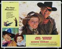 t132 ROOSTER COGBURN movie lobby card #4 '75 John Wayne, Kate Hepburn