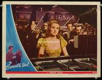 t121 SEVENTH VEIL movie lobby card '46 pretty Ann Todd playing piano!