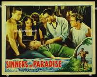 t114 SINNERS IN PARADISE movie lobby card '38 James Whale, John Boles