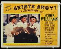 t112 SKIRTS AHOY movie lobby card #2 '52 Esther Williams, Vivian Blaine