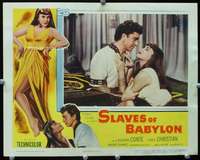t111 SLAVES OF BABYLON movie lobby card '53 sexy Linda Christian, Conte