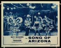 t100 SONG OF ARIZONA movie lobby card R54 Roy Rogers & sexy girls!