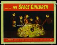 t097 SPACE CHILDREN movie lobby card #8 '58 kids & giant brain!