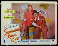 t087 STANDING ROOM ONLY movie lobby card #3 '44 Goddard, MacMurray