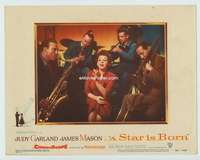 t086 STAR IS BORN movie lobby card '54 Judy Garland sings with band!