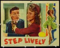 t084 STEP LIVELY movie lobby card '44 super young Frank Sinatra!