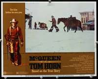 t034 TOM HORN movie lobby card #3 '80 Steve McQueen in snow w/horse!
