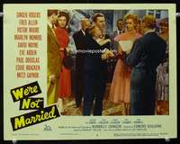 t011 WE'RE NOT MARRIED movie lobby card #6 '52 Marilyn Monroe, Wayne