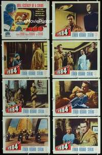 v146 1984 8 movie lobby cards '56 Edmond O'Brien, George Orwell