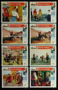 v567 SIX BLACK HORSES 8 movie lobby cards '62 Audie Murphy, Dan Duryea